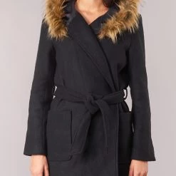 Vêtements Femme Manteaux Betty London JORREY Noir -Manteaux Soldes Magasin 10951425 500 D