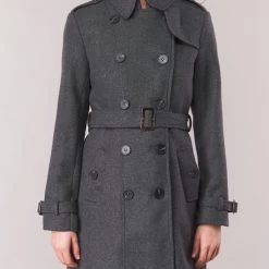 Vêtements Femme Manteaux Casual Attitude HAIELLI Gris -Manteaux Soldes Magasin 11549420 500 D