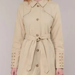 Vêtements Femme Trenchs Cream ANNABELL Beige -Manteaux Soldes Magasin 11733344 500 D