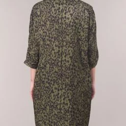 Vêtements Femme Trenchs See U Soon GARAGA Kaki / Noir -Manteaux Soldes Magasin 11740294 500 E