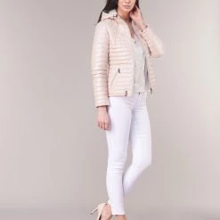 Vêtements Femme Doudounes Oakwood POWER Rose Irisé -Manteaux Soldes Magasin 11918255 500 C