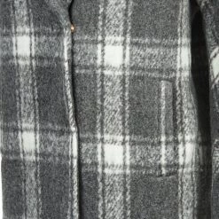 Vêtements Femme Manteaux Yumi EHIME Blanc / Gris -Manteaux Soldes Magasin 1345792 500 E