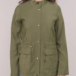 Vêtements Femme Parkas Only ONLDANIELLE Kaki -Manteaux Soldes Magasin 15150915 500 D
