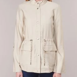Vêtements Femme Parkas Only ONLDANIELLE Beige -Manteaux Soldes Magasin 15150916 500 D