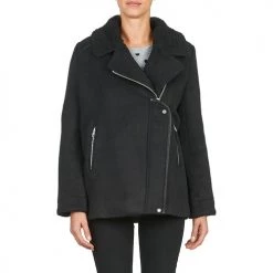 Vêtements Femme Manteaux Suncoo ERWAN Noir -Manteaux Soldes Magasin 1518376 500 B