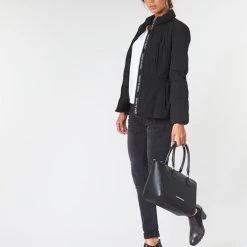 Vêtements Femme Doudounes Emporio Armani 6G2B78-2NUHZ-1001 Noir -Manteaux Soldes Magasin 15372930 500 C