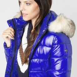 Vêtements Femme Doudounes Kaporal PERLE Marine -Manteaux Soldes Magasin 15444206 500 E