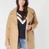 Vêtements Femme Manteaux Kaporal DALIA Beige Marron -Manteaux Soldes Magasin 15444212 500 B