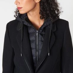 Vêtements Femme Manteaux One Step DRISS Noir 11 Vêtements Femme Manteaux One Step DRISS Noir -Manteaux Soldes Magasin 15468242 500 E