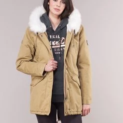 Vêtements Femme Parkas Superdry FALCON ROOKIE PARKA Camel