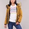 Vêtements Femme Parkas Superdry ALPINE MICROFIBRE JACKET Camel -Manteaux Soldes Magasin 15473754 500 B