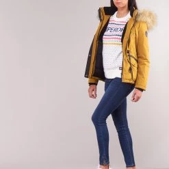 Vêtements Femme Parkas Superdry ALPINE MICROFIBRE JACKET Camel 9 Vêtements Femme Parkas Superdry ALPINE MICROFIBRE JACKET Camel -Manteaux Soldes Magasin 15473754 500 C
