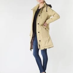 Vêtements Femme Parkas G-Star Raw NEW DUTY PDD HDD PARKA WMN Beige -Manteaux Soldes Magasin 15511223 500 C
