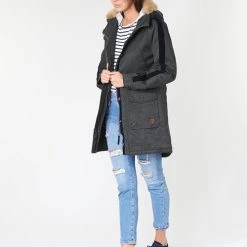 Vêtements Femme Parkas Rip Curl RACER PARKA JACKET Noir -Manteaux Soldes Magasin 15513759 500 C
