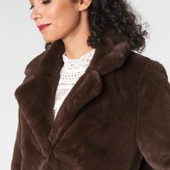 Vêtements Femme Manteaux Oakwood CYBER Marron -Manteaux Soldes Magasin 15514335 500 E