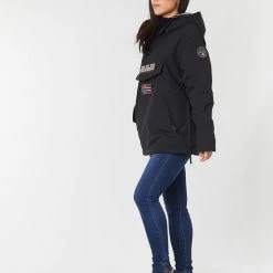Vêtements Femme Parkas Napapijri RAINFOREST POCKET Noir -Manteaux Soldes Magasin 15558556 500 C
