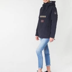 Vêtements Femme Parkas Napapijri RAINFOREST WINTER POCKET Marine -Manteaux Soldes Magasin 15558557 500 C