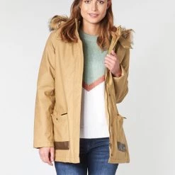 Vêtements Femme Parkas Roxy TRAVELLING WEST Marron