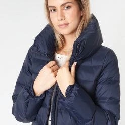 Vêtements Femme Doudounes Benetton SITADEL Marine -Manteaux Soldes Magasin 15611340 500 E