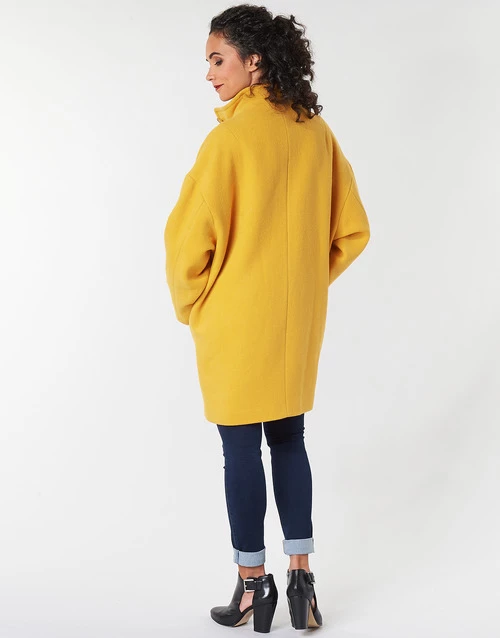 Vêtements Femme Manteaux Benetton STORI Jaune 6 Vêtements Femme Manteaux Benetton STORI Jaune – Image 4