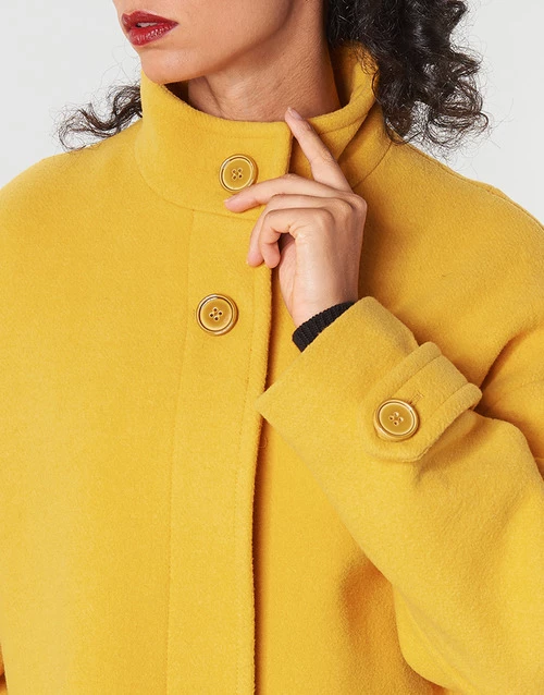 Vêtements Femme Manteaux Benetton STORI Jaune 7 Vêtements Femme Manteaux Benetton STORI Jaune – Image 5