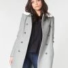 Vêtements Femme Manteaux Naf Naf AROSA M1 Gris -Manteaux Soldes Magasin 15613638 500 B