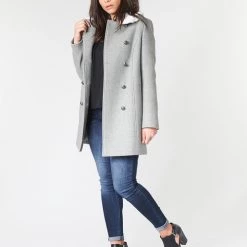 Vêtements Femme Manteaux Naf Naf AROSA M1 Gris -Manteaux Soldes Magasin 15613638 500 C