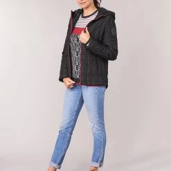 Vêtements Femme Doudounes Desigual EDIMBURGO Noir -Manteaux Soldes Magasin 15626680 500 C