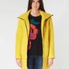 Vêtements Femme Manteaux Desigual LAND Jaune -Manteaux Soldes Magasin 15626686 500 B