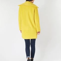 Vêtements Femme Manteaux Desigual LAND Jaune -Manteaux Soldes Magasin 15626686 500 D