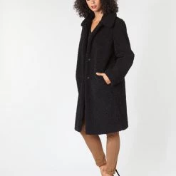 Vêtements Femme Manteaux Le Temps des Cerises DOLL Noir -Manteaux Soldes Magasin 15683626 500 C