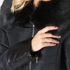 Vêtements Femme Doudounes Betty London LACAMAS Noir -Manteaux Soldes Magasin 15789624 500 E