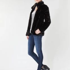 Vêtements Femme Manteaux Vero Moda VMMINK Noir -Manteaux Soldes Magasin 15802745 500 C