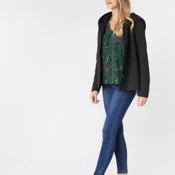 Vêtements Femme Manteaux Only ONLSEDONA Noir -Manteaux Soldes Magasin 15911429 500 C