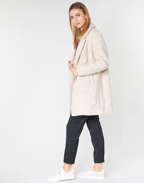 Vêtements Femme Manteaux Only ONLNINA Beige 5 Vêtements Femme Manteaux Only ONLNINA Beige – Image 3