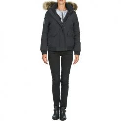 Vêtements Femme Parkas Eleven Paris PANAMA Noir -Manteaux Soldes Magasin 1623017 500 C