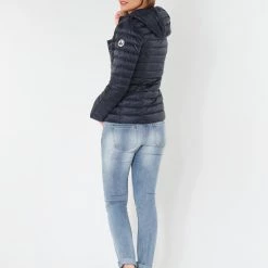 Vêtements Femme Doudounes JOTT CLOE Marine -Manteaux Soldes Magasin 16263063 500 D