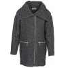 Vêtements Femme Manteaux Noisy May ROUND Gris / Noir -Manteaux Soldes Magasin 1645836 500 A