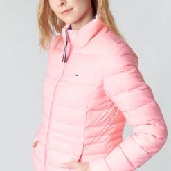 Vêtements Femme Doudounes Tommy Jeans MODERN DOWN JKT Rose -Manteaux Soldes Magasin 16500820 500 E