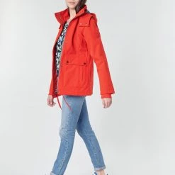 Vêtements Femme Parkas S.Oliver GORROMITE Rouge -Manteaux Soldes Magasin 16669504 500 C
