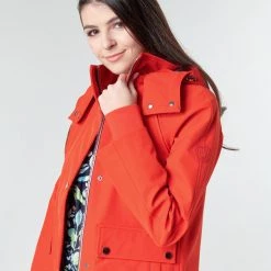 Vêtements Femme Parkas S.Oliver GORROMITE Rouge -Manteaux Soldes Magasin 16669504 500 E