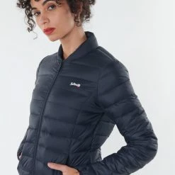 Vêtements Femme Doudounes Schott JKTOAKLANDW Marine -Manteaux Soldes Magasin 16844554 500 E