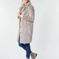 Vêtements Femme Manteaux Oakwood CYBER Taupe -Manteaux Soldes Magasin 17027764 500 C