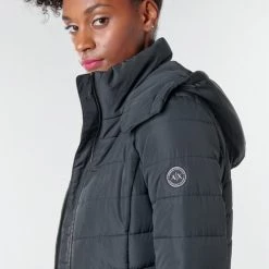 Vêtements Femme Doudounes Armani Exchange 8NYB12 Noir -Manteaux Soldes Magasin 17579761 500 E
