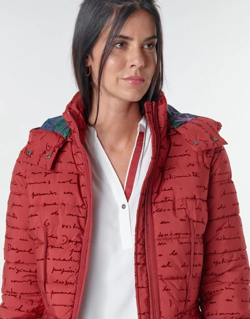 Vêtements Femme Doudounes Desigual NATASHA Rouge 7 Vêtements Femme Doudounes Desigual NATASHA Rouge – Image 5