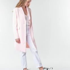 Vêtements Femme Manteaux Benetton 2AMH5K2R5 Rose -Manteaux Soldes Magasin 17744722 500 C