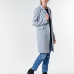 Vêtements Femme Manteaux Benetton 2AMH5K2R5 Gris -Manteaux Soldes Magasin 17744724 500 C