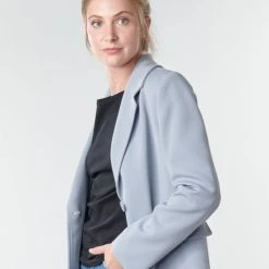 Vêtements Femme Manteaux Benetton 2AMH5K2R5 Gris -Manteaux Soldes Magasin 17744724 500 E