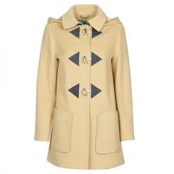 Vêtements Femme Manteaux Benetton 2BZP53655 Beige -Manteaux Soldes Magasin 17744730 500 A