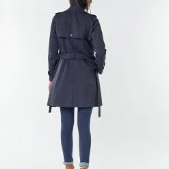 Vêtements Femme Trenchs Benetton 2BIM5K2S3 Marine -Manteaux Soldes Magasin 17744739 500 D